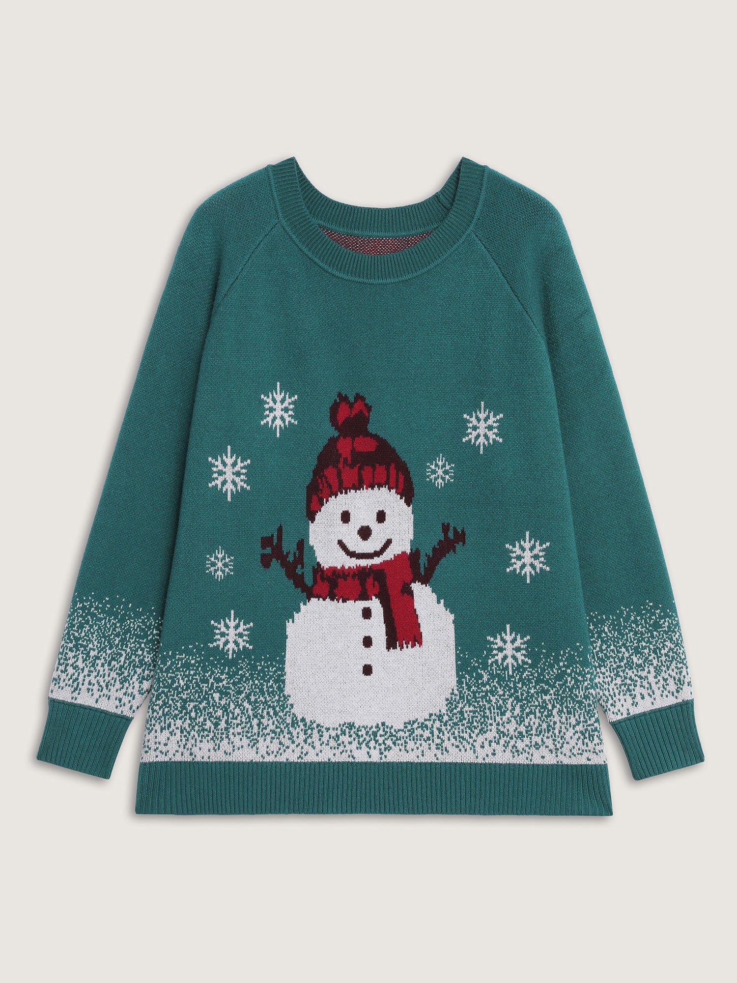 Supersoft Snowman Jacquard Color Block Pullover - Image 7