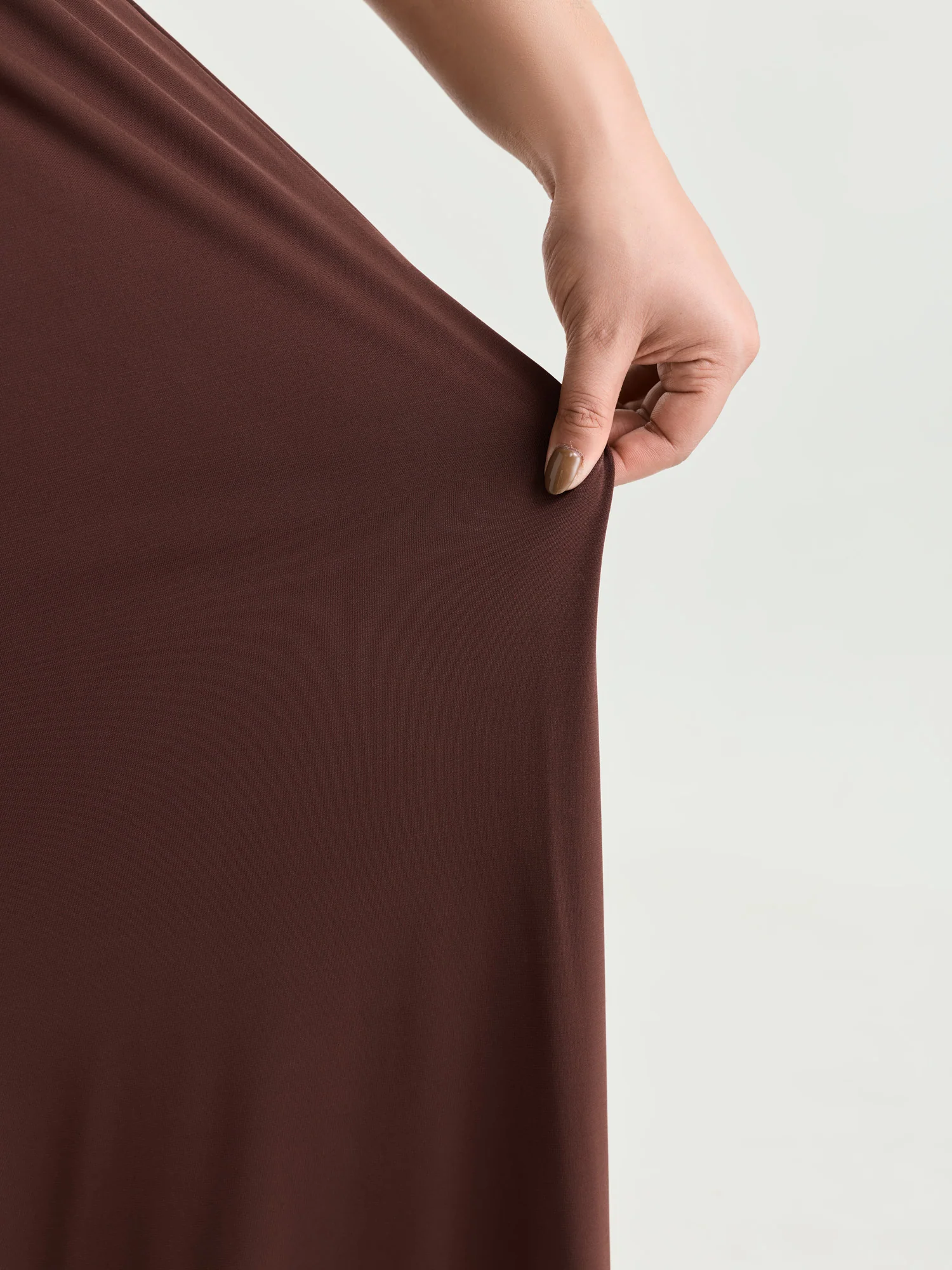 Supersoft Stretchy Pleated Flared Plain Pants - Image 4