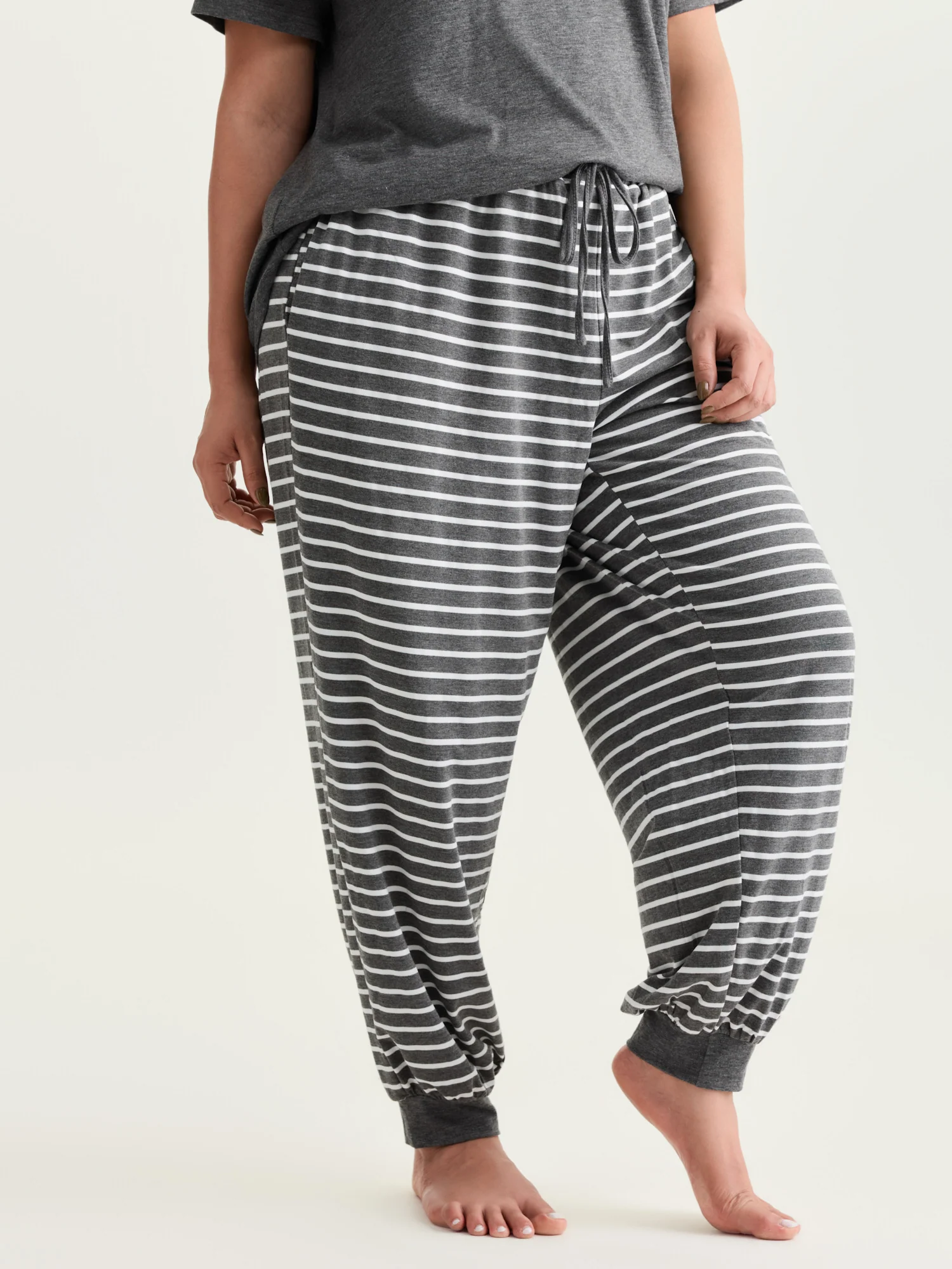 Supersoft Striped Print Pajama Set - Image 4