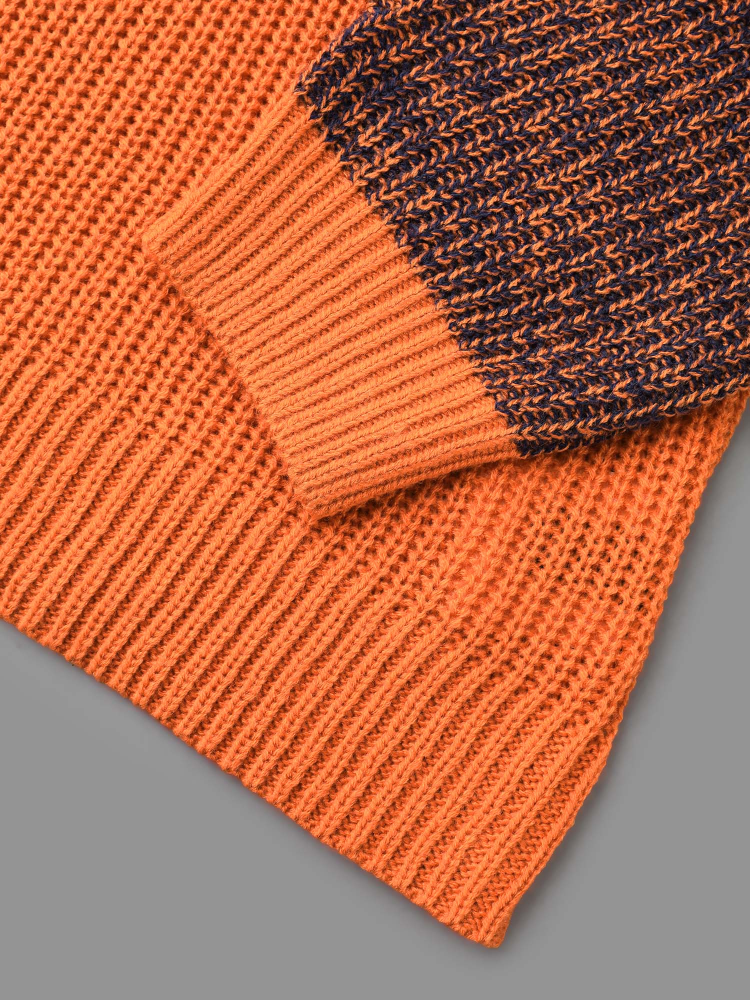 Textured Balloon Sleeves Color Block Pullover - Image 8