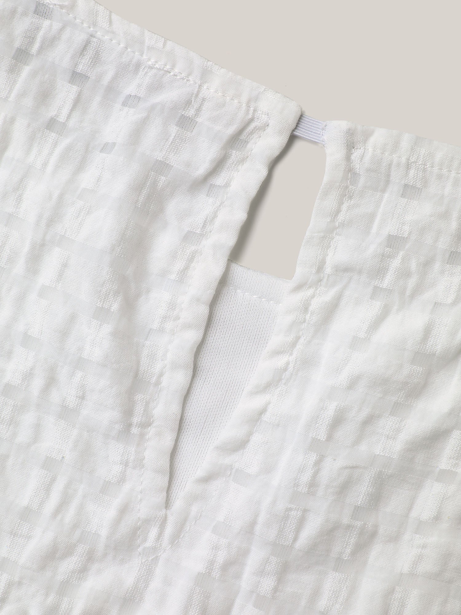 Textured Sheer Lined Flutter Sleeve Blouse - Image 6