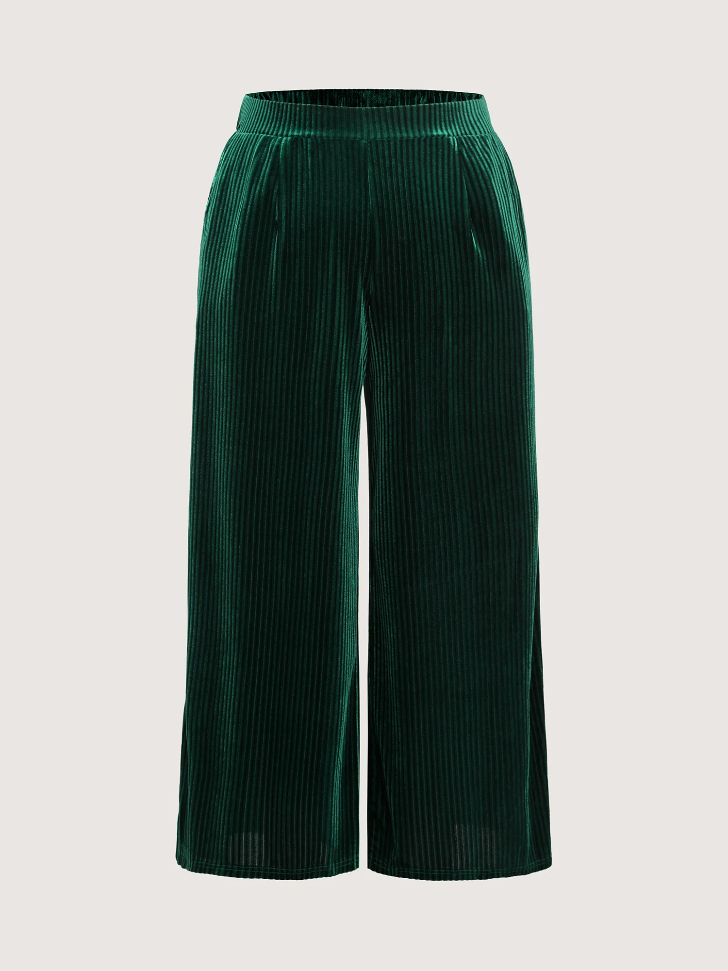 Textured Wide-Leg Flowy Pants - Image 8