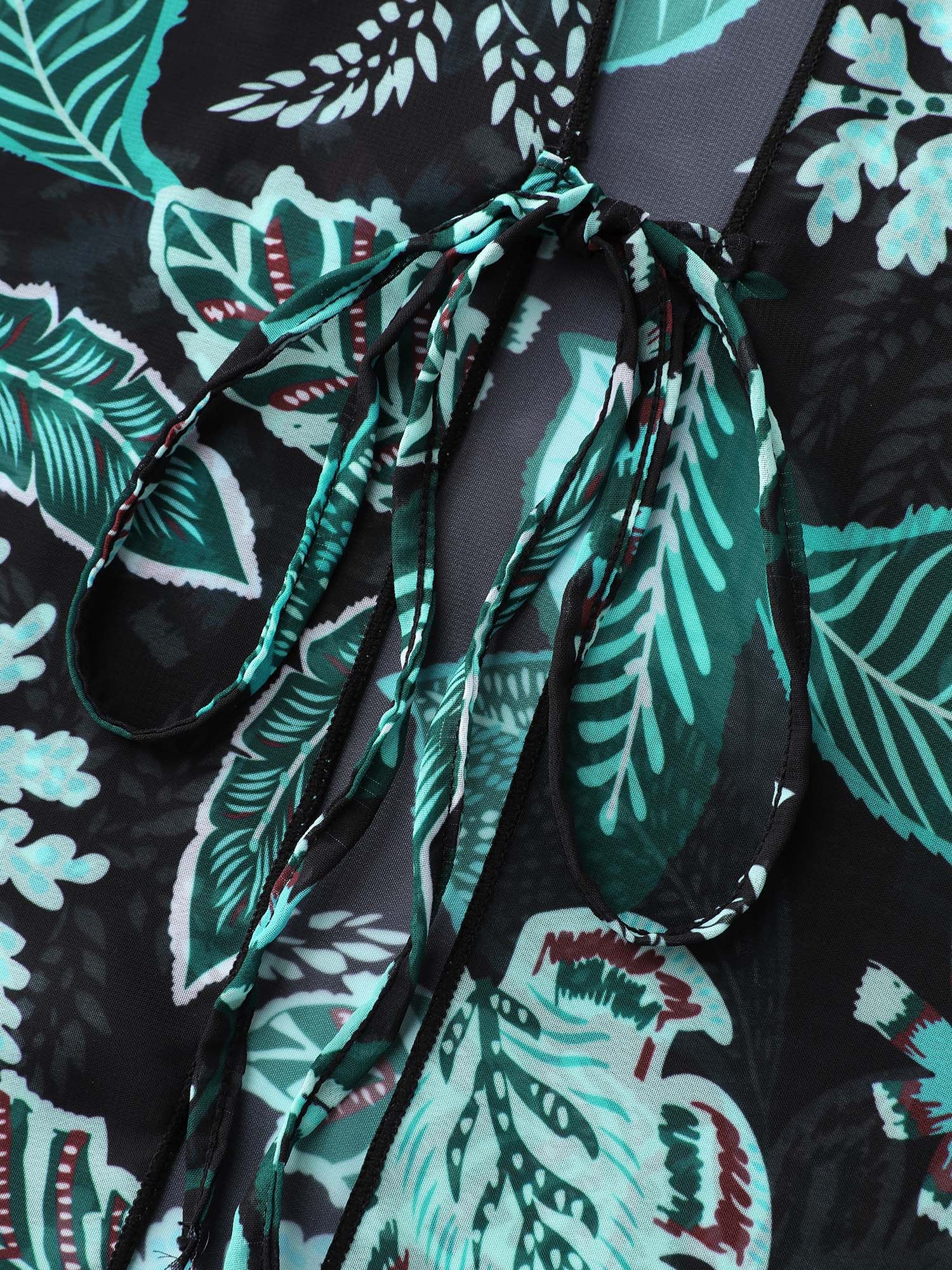 Tropical Breeze Stretchy Sleeve Swim Cover-Up - Image 6