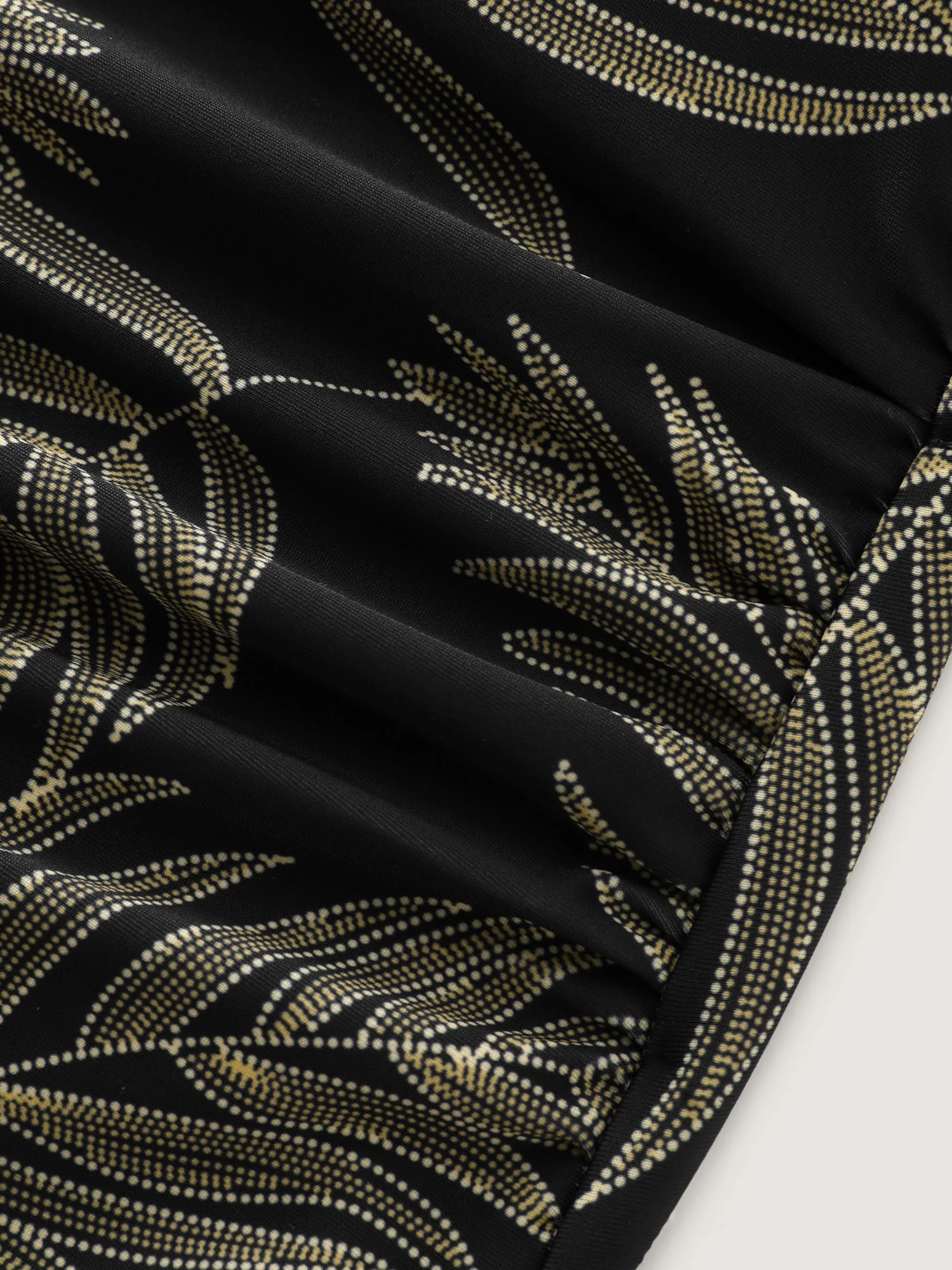 Tropical Leaf Print Sheer Splicing One-Piece Swimsuit - Image 6