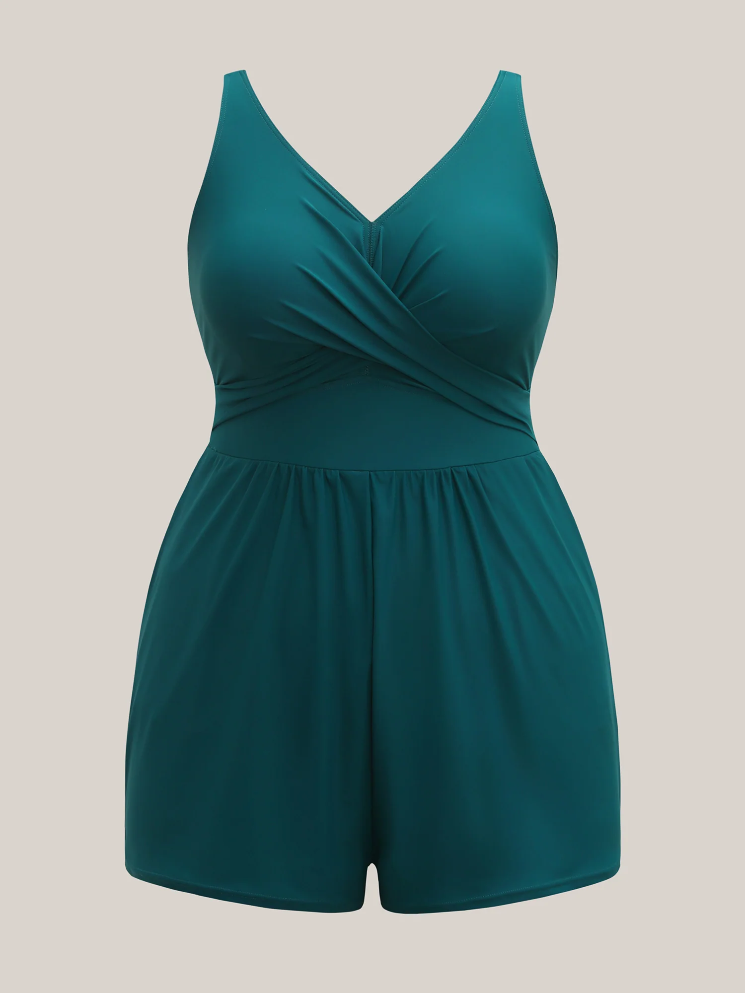 Twist Front Pockets Swim Romper - Image 7