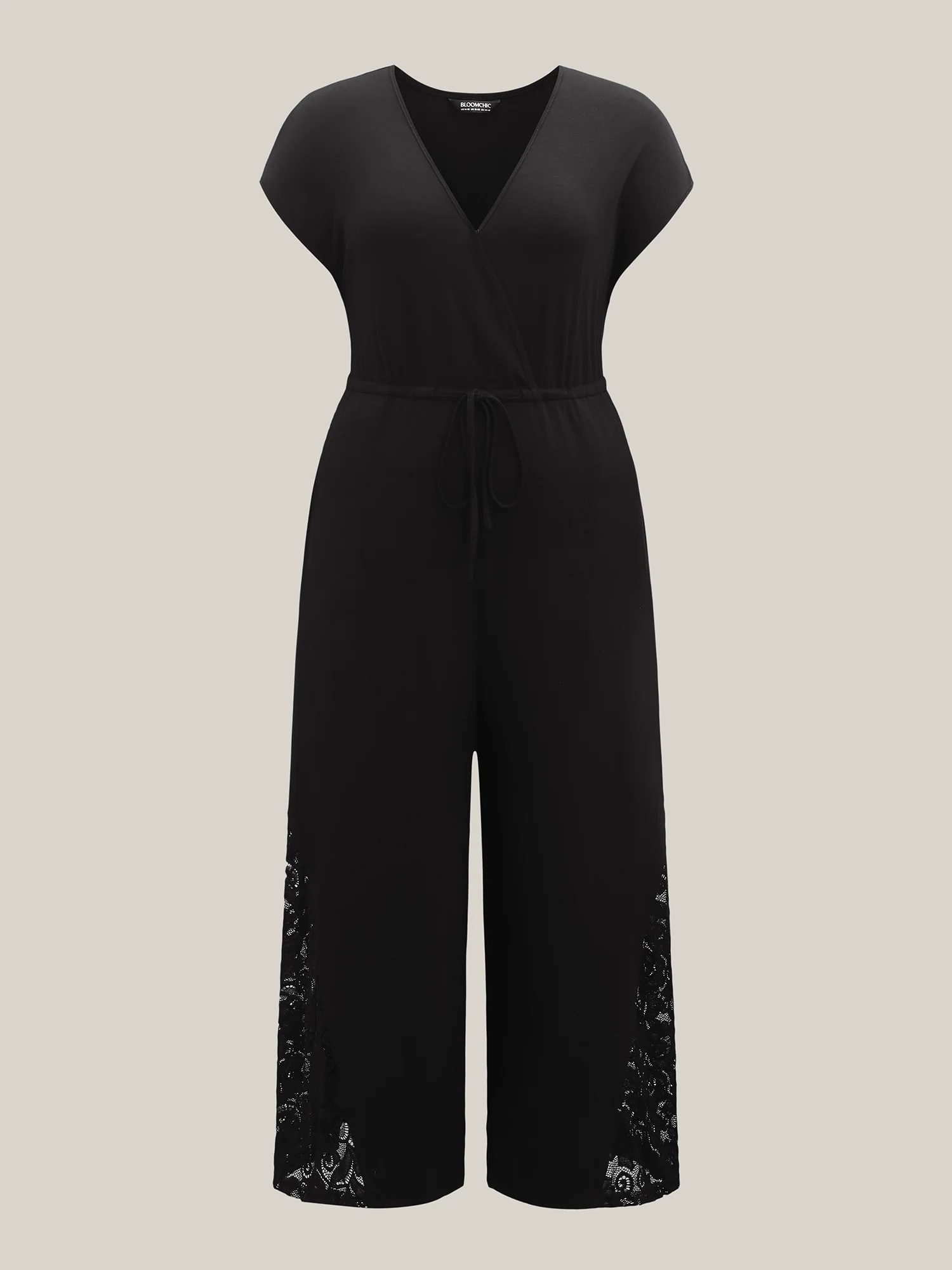 Very Stretchy Lace Waist-Tie Jumpsuit - Image 5